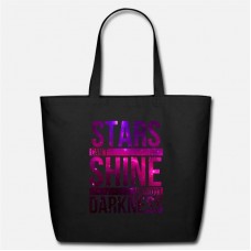 Stars Shine Black Eco-Friendly Tote Bag